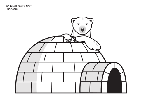 Icy Igloo Photo Spot Backdrop