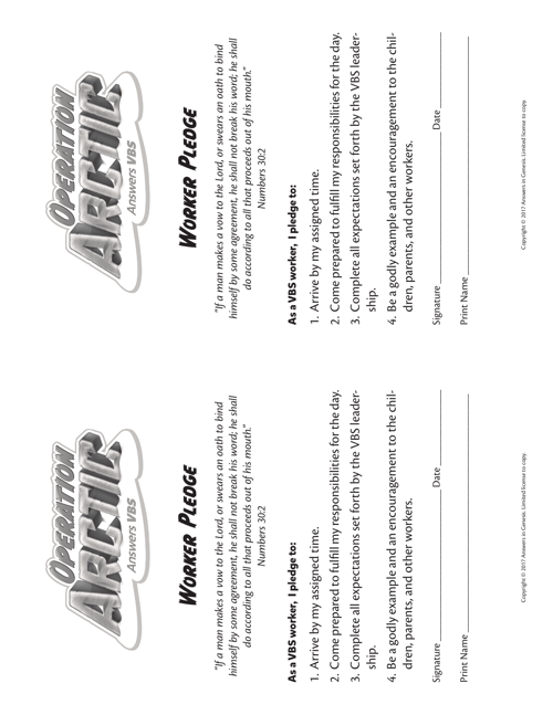 Worker Pledge