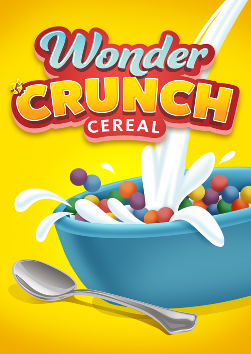 Wonder Crunch Cereal Box