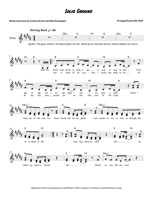 Solid Ground Lead Sheet