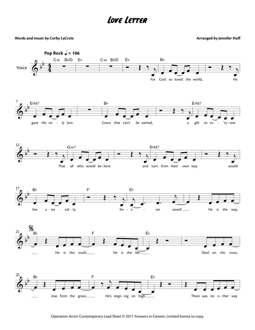 Love Letter Lead Sheet