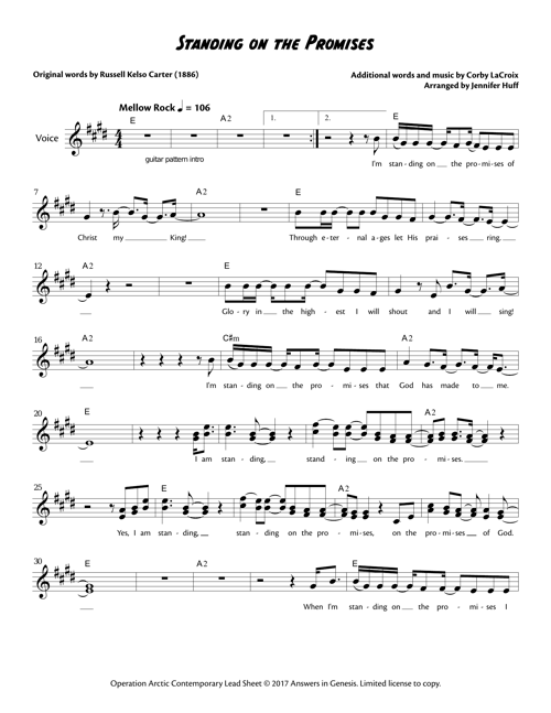 Standing on the Promises Lead Sheet