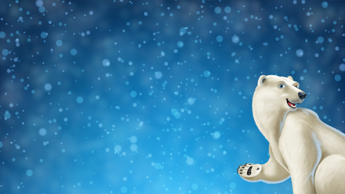 Oavbs Slides Background Polarbear Bluesnow