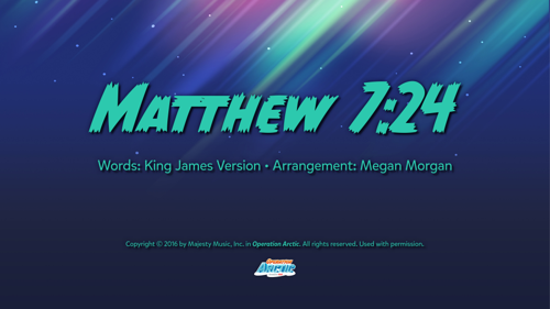 Traditional Memory Verse Slides: Matthew 7:24