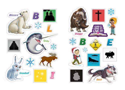 Primary/Junior Explorer Guide Stickers KJV
