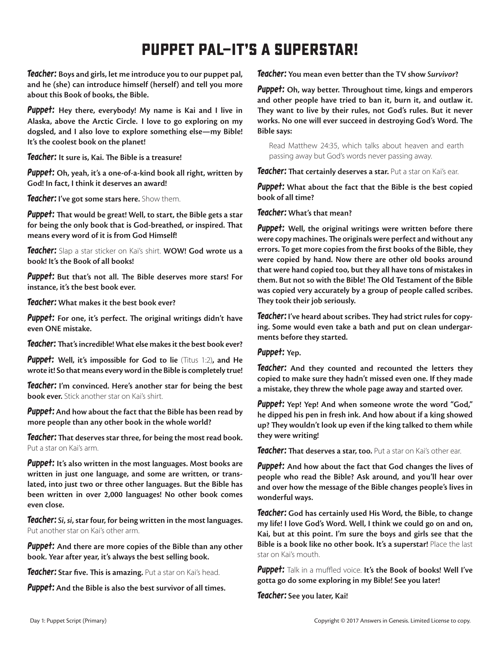 Primary Puppet Scripts
