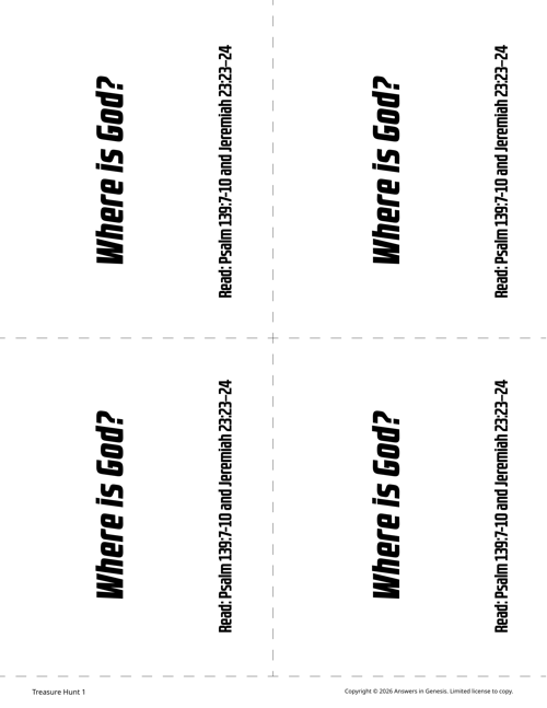 Treasure Hunt Cards