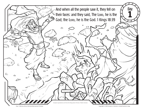 Memory Verse Coloring Sheets: Junior and Primary (KJV) [No Images of Jesus]