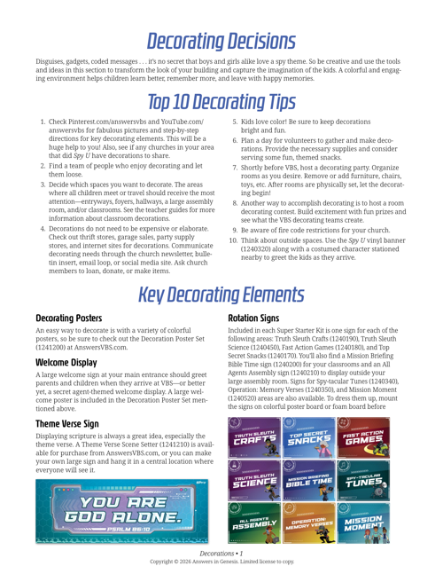 Director Guide Decorations
