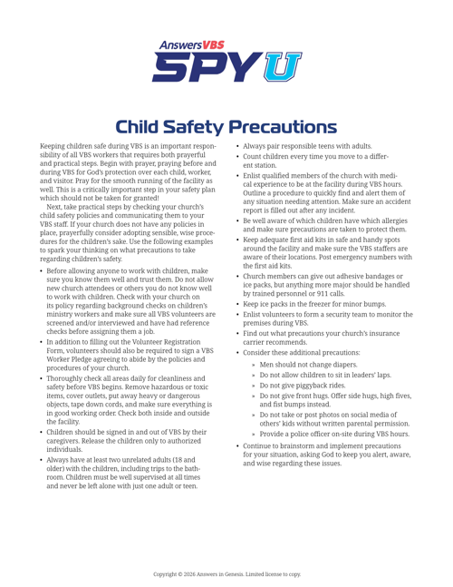 Child Safety Precautions