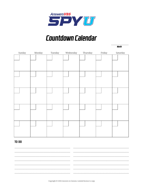Countdown Calendar