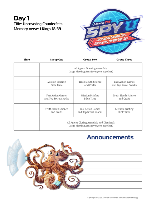 Daily Schedules