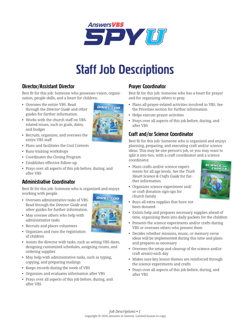 Job Descriptions