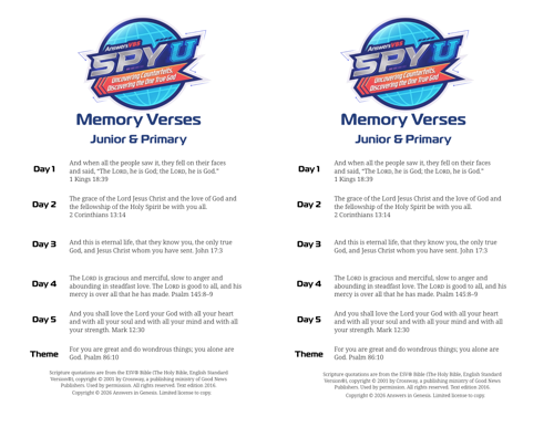 Memory Verses (ESV)