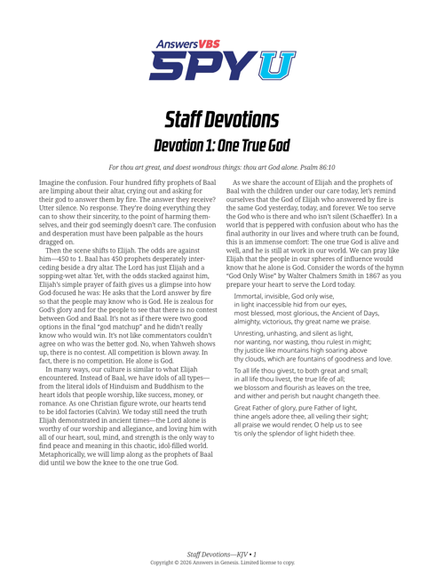 Staff Devotions (KJV)
