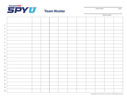 Team Roster