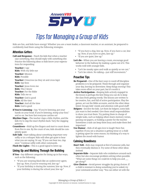 Tips for Managing a Group of Kids
