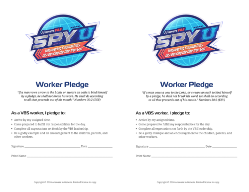Worker Pledge (ESV)