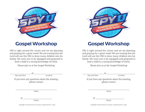 Workshop Invitation: Gospel