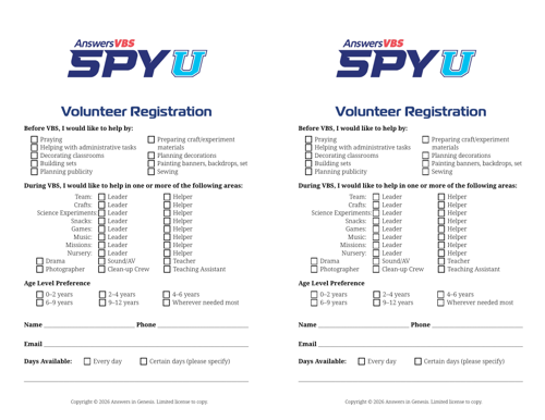 Volunteer Registration Form