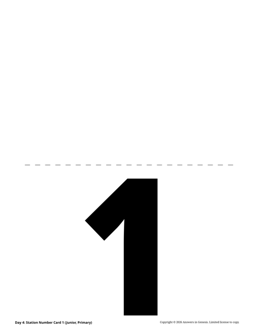 Day 4: Station Number Cards (Junior, Primary)
