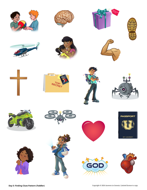 Day 5: Finding Clues Pattern (Toddler)