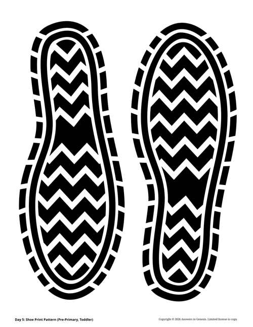 Day 5: Shoe Print Pattern (Pre-Primary, Toddler)