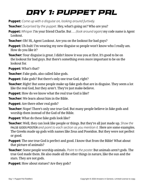 Toddler Puppet Scripts