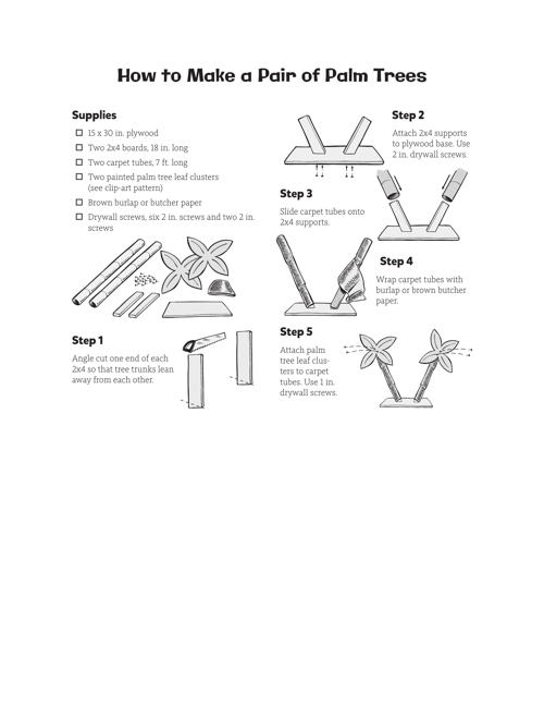 How To Make A Pair Of Palm Trees