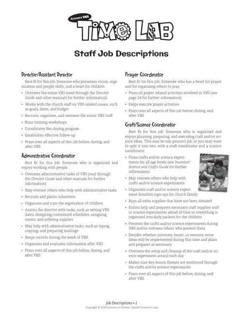 Job Descriptions