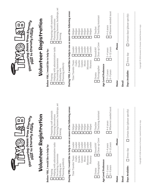 Registration Form Volunteer