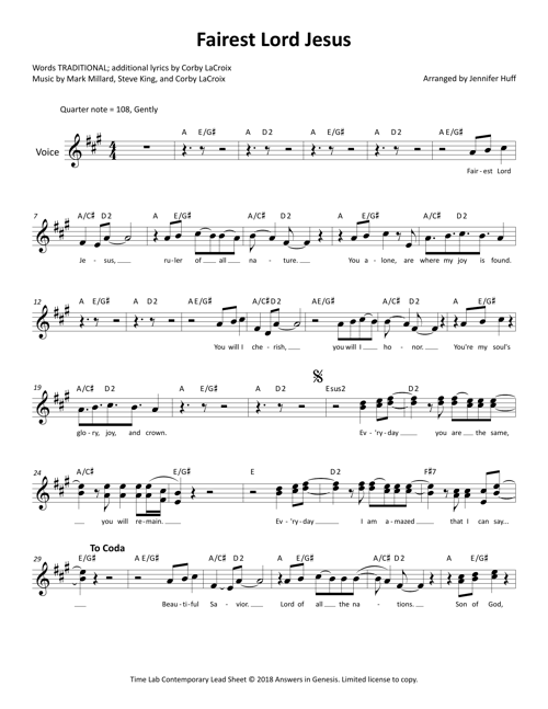 07 Fairest Lord Jesus Lead Sheet