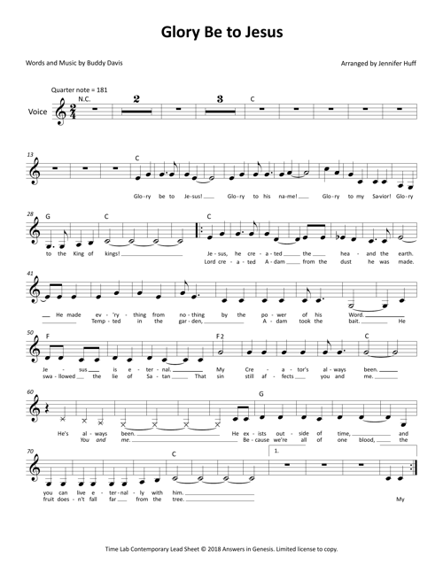 08 Glory Be to Jesus Lead Sheet