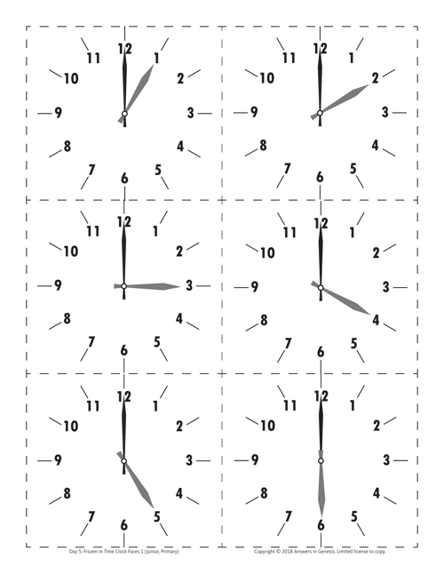 Day 5 Frozen In Time Clock Faces