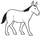 Simple Line Donkey