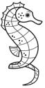 Simple Line Seahorse1