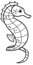 Simple Line Seahorse1