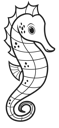 Simple Line Seahorse2