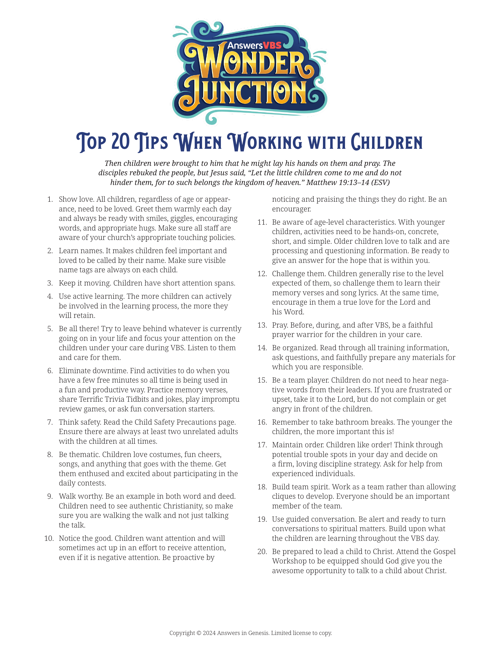 Top 20 Tips For Working With Children