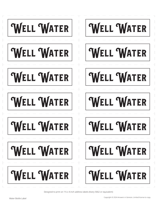 Water Labels