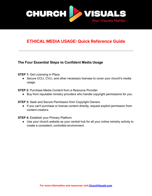 Ethical Media Usage: Quick Reference Guide