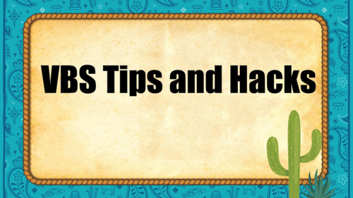 VBS Tips and Hacks