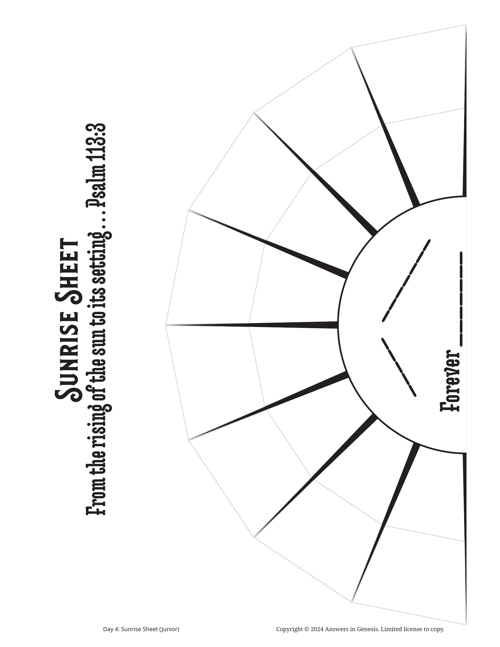 Day 4 Sunrise Sheet