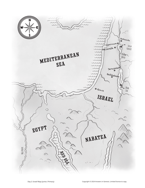 Day 2 Israel Map